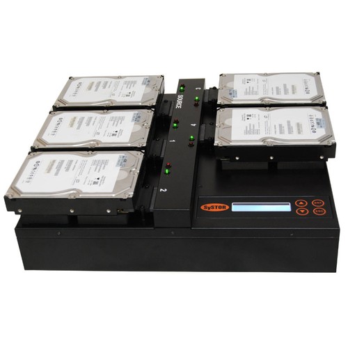Systor 1:4 Flatbed SATA Hard Disk Drive HDD SSD Duplicator Sanitizer 18GB/Min - 第 1/6 張圖片