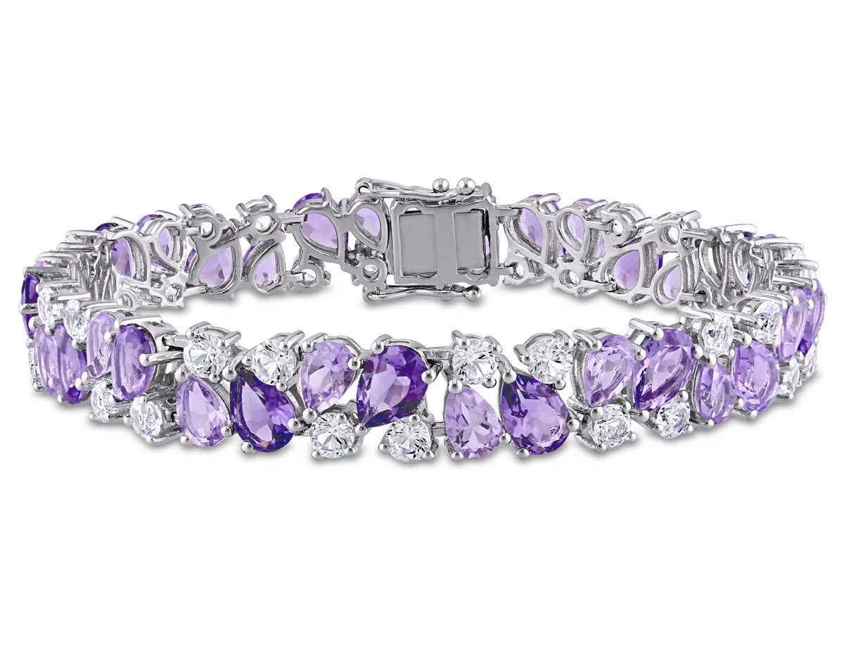 Rose de france amethyst bracelet clearance