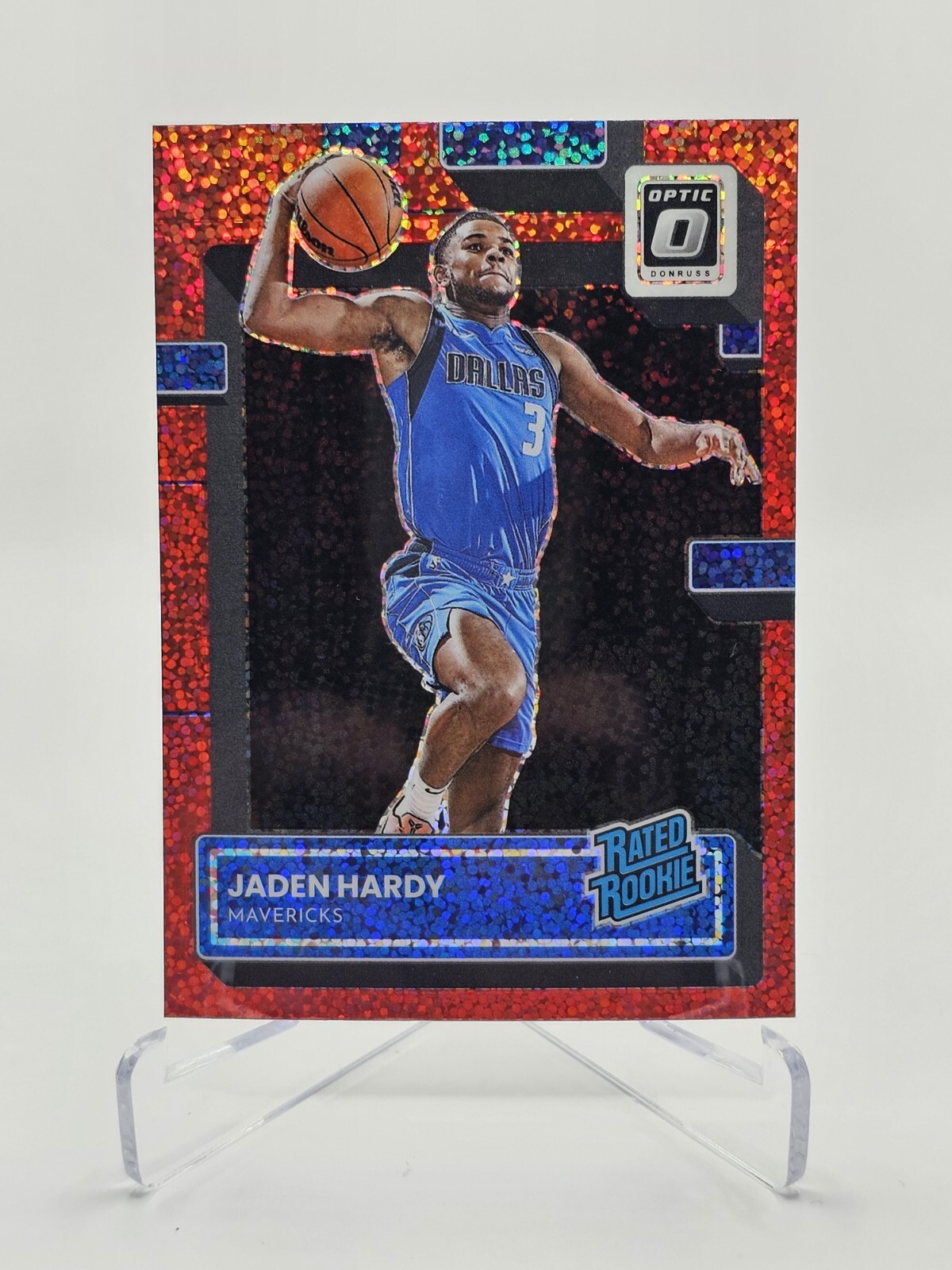 2022-23 Donruss Optic Red Sparkle #248 Jaden Hardy RR RC