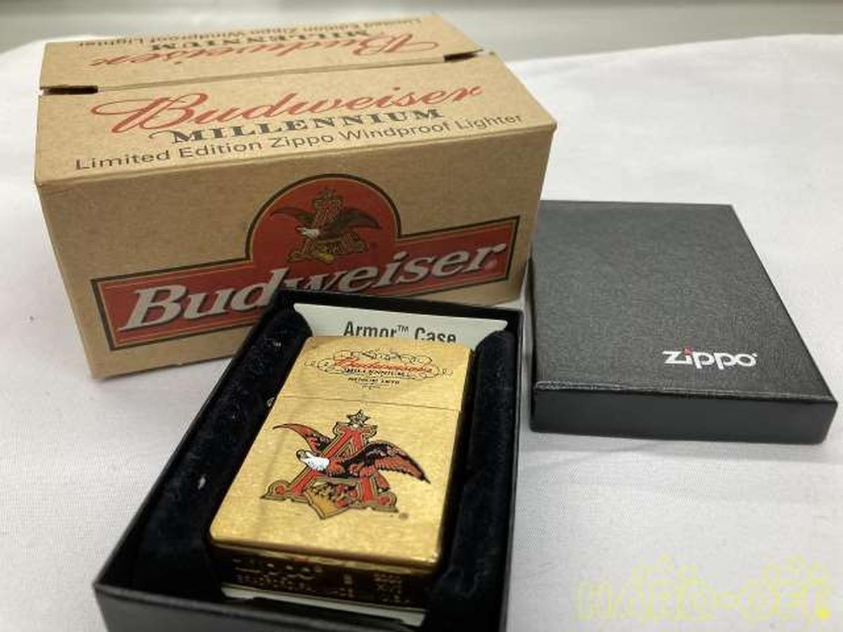 Zippo lighter Budweiser Millennium with box unused item imported 