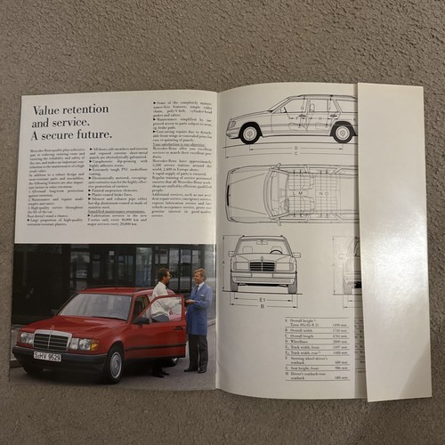 Mercedes-Benz W124 T-Series Estates 1988-89 UK Sales Brochure & Spec Sheets - Picture 6 of 6