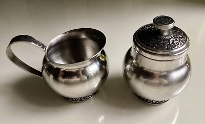 Vintage Oneida Custom 18/8 Edelstahl Deckel Zucker und Milchkännchen Milchkännchen 60er