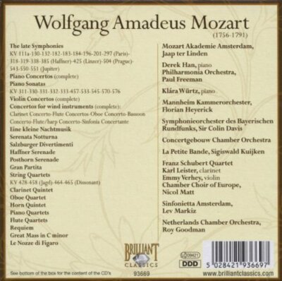クラシック Mozart The Marterworks 40CDbox Brilliant Mozart - The Masterworks - Brilliant Classics - 40 CD - NEW | eBay