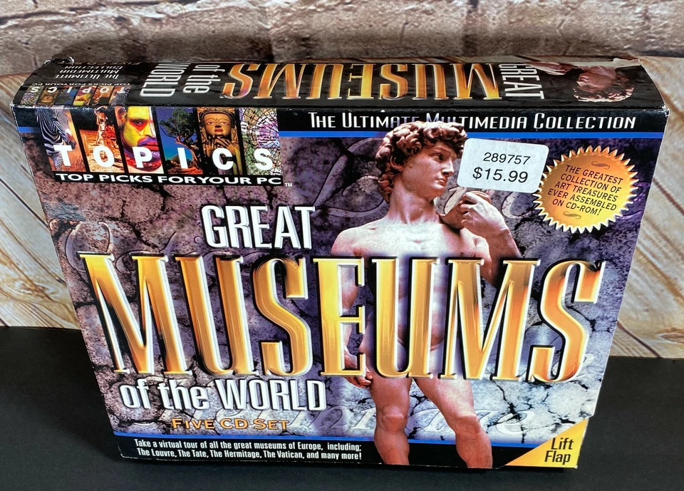 SEALED Great Museums Of The World, 1999 Big Box PC, CounterTop Software CD Win95 - Image 3 of 4