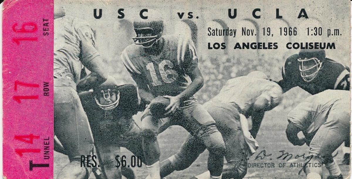 1966 USC Trojans vs. UCLA Football Game Ticket Stub 148531 | eBay