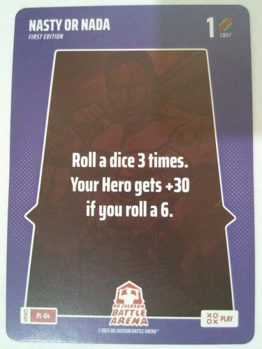 2024 Bo Jackson Battle Arena Update 1st Ed Nasty or Nada Play Card #PL-64