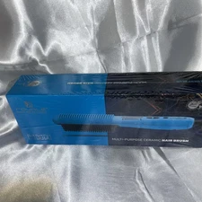 Royale Genius Heating Element Multi-Purpose Ceramic Hair Brush $500 Baby Blue