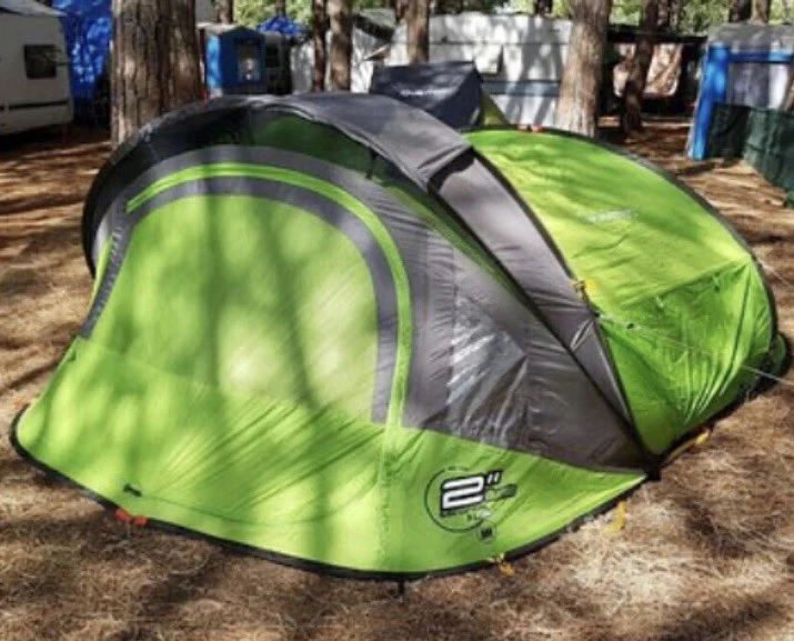 QUECHUA 2 Seconds Easy XL AIR Pop Up 3 Person Tent Green Quick Lightweight