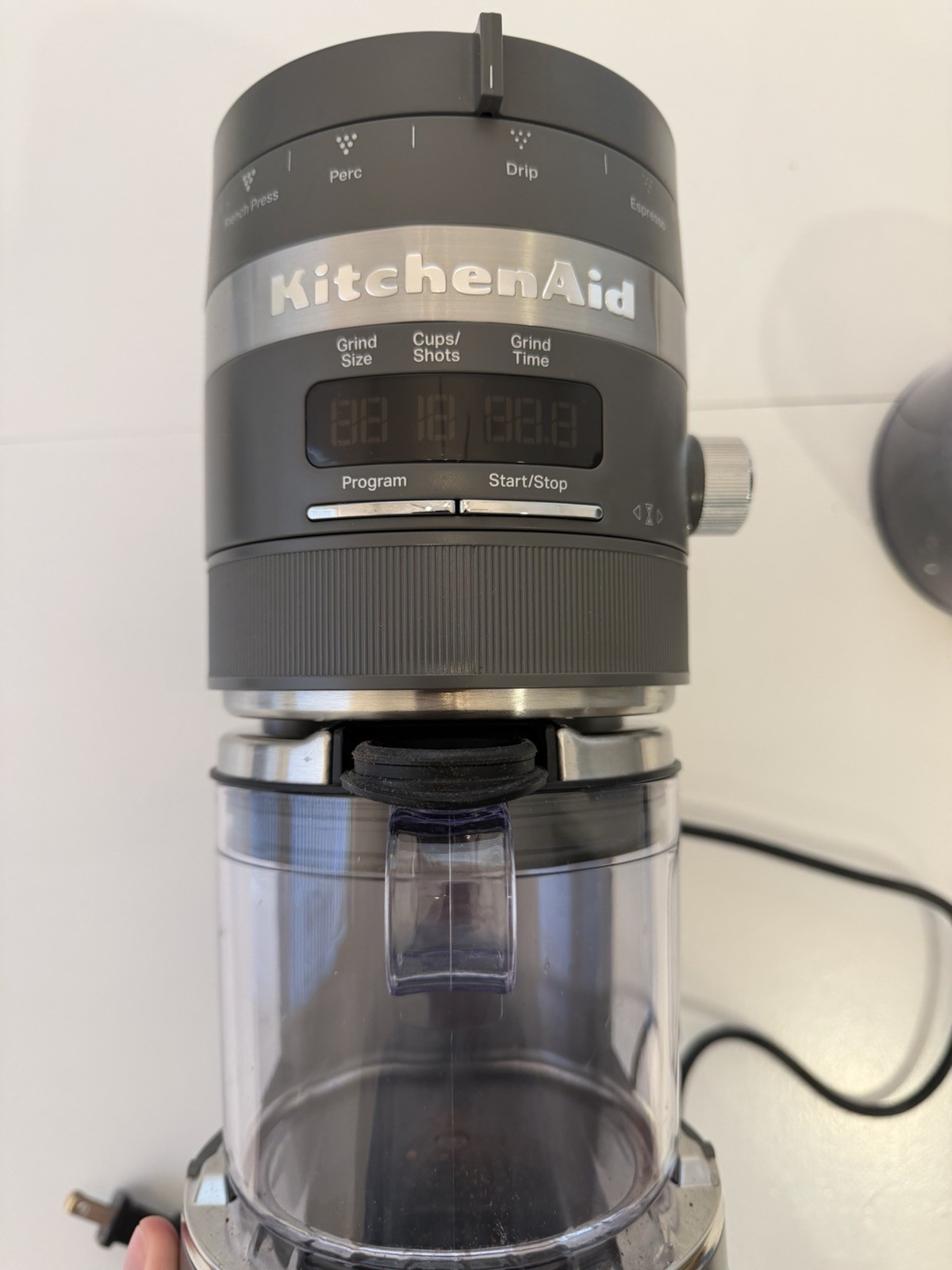 KitchenAid Burr Coffee Grinder Gray Electric for French Pres