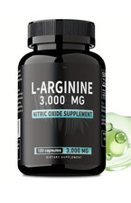 L-Arginine 3000mg 120 Caps Cardio and Muscle Health