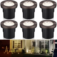 LEONLITE Dia. 4 Inch 5CCT Well Lights Landscape LED In Ground, 5 Color Temperatu