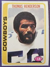 1978 Topps #213 Thomas Henderson Rookie Football card Dallas Cowboys. rookie card picture