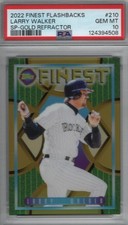 Larry Walker 2022 Finest Flashbacks Gold Refractor # 210 PSA 10 HOF 2020 Pop 2