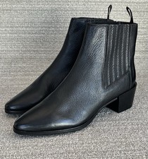 RAG BONE Rover Ankle Black Leather Boots Women's Size 10.5 US NEW