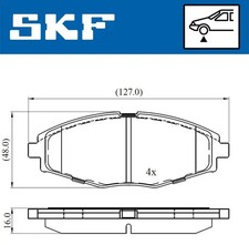 Plaquettes de frein VKBP 80532 SKF pour CHEVROLET DAEWOO
