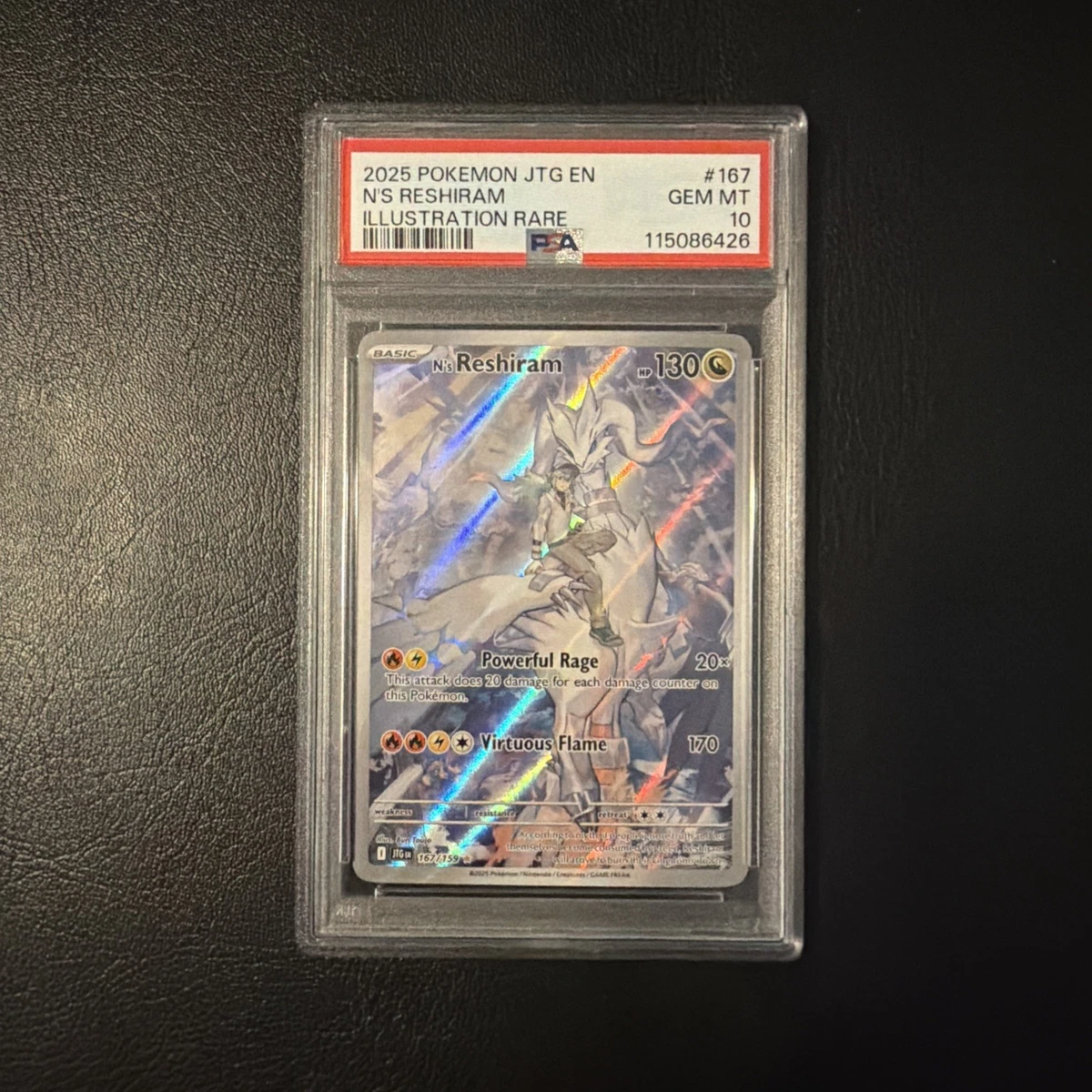 Reshiram Pokémon TCG Professional Sports Authenticator (PSA