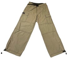 VTG Old Navy Pants Mens L 35X30 Beige Trek Cargo Parachute Baggy Tactical Y2K