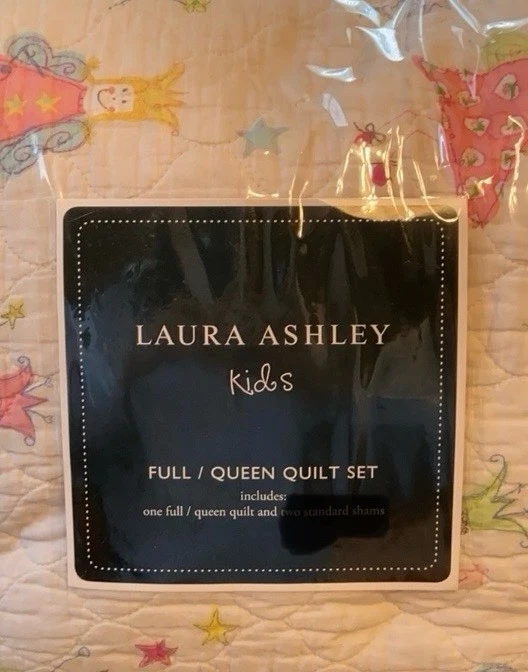 Edredón completo/reina reversible Laura Ashley Pink Hearts & Roses Fun Fairies Foto 3 de 3