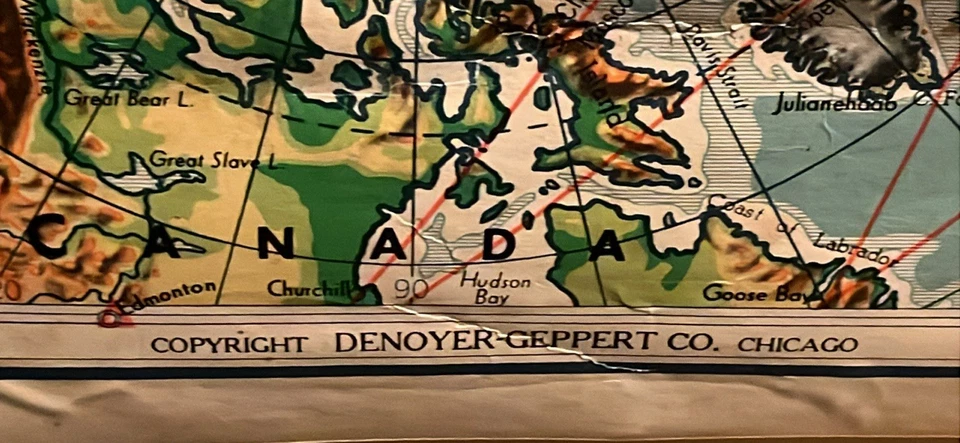 Mapa del mundo vintage desplegable Foto 3 de 4