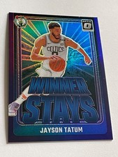 2024-25 Panini Donruss Optic Winner Stays Jayson Tatum #2 Purple Prizm Celtics