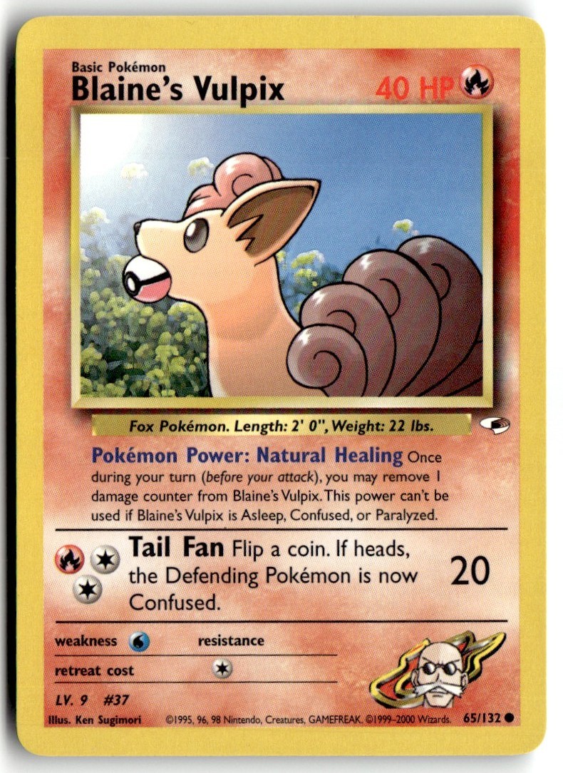 2000 Pokemon - Gym Heroes Blaine’s Vulpix #65/132