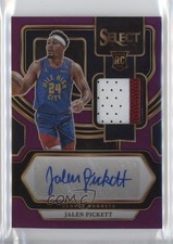 2023-24 Panini Select Rookie Jersey Purple Prizm 25/99 Jalen Pickett Auto 1s2h