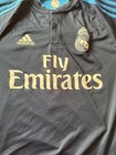 Cristiano Ronaldo Real Madrid Jersey 2015 16 Away Blue Adidas Youth Large L Gray — photo 2