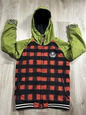 Burton Men's Snowboarding Dry Ride Jacket, Size Medium, Red/Green