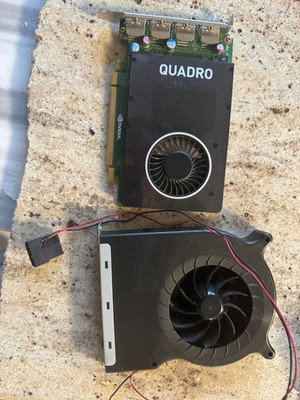 PNY Nvidia Quadro M2000 4GB GDDR5 mit  Antec 3 Speed Zusatzlüfter funktionsfähig