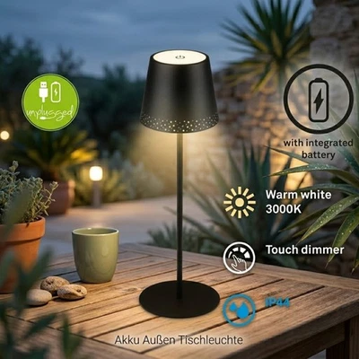 Akku-Leuchte Briloner LED Schwarz Dimmbar Akku-Lampe - Bild 1 von 4