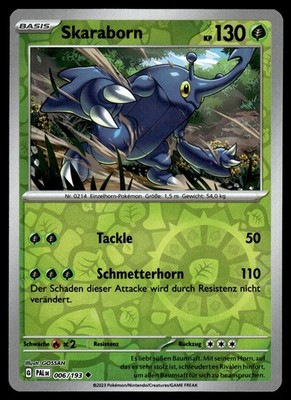 Skaraborn 006/193 Uncommon Paldea Evolved Pokemon Reverse Holo NM Deutsch