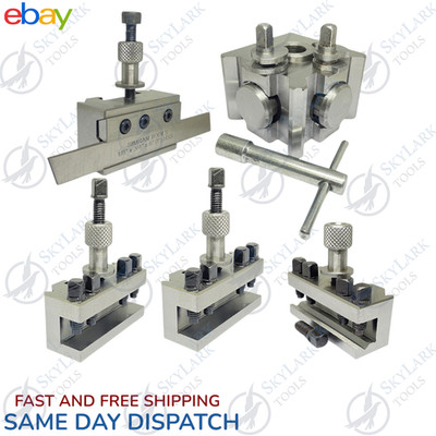 T51 QUICK CHANGE TOOLPOST 5 PIECES SET STANDARD BORING PARTING HOLDER
