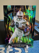 2025 Panini Select - Concourse Matthew Golden #66 Black & Green Shock Prizm (RC)