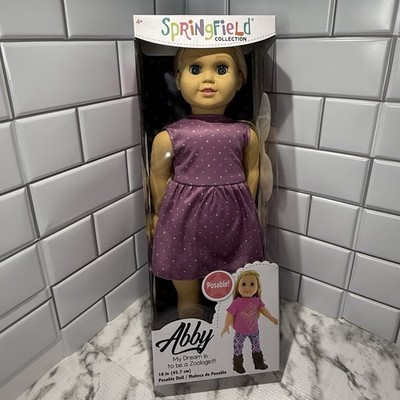 Springfield Collection Abby 18  Posable Doll Zoologist Purple Dress New in Box
