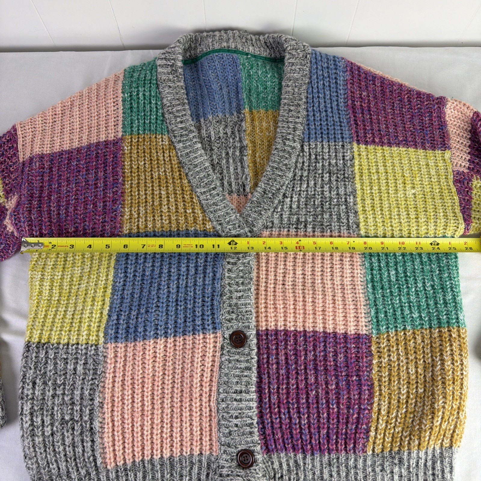 Sundance Catalog Chunky Multi Patchwork Cardigan … - image 8