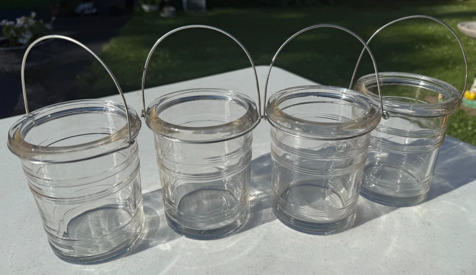 Lote de 4 flores/plantas tarro de albañil de vidrio para colgar velas o mesa Foto 3 de 4