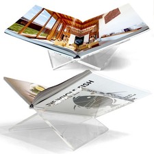 Large Clear Acrylic Book Stand, 12.5" x 9.5" x 5.5  , Acrylic Book Holder, Ope...