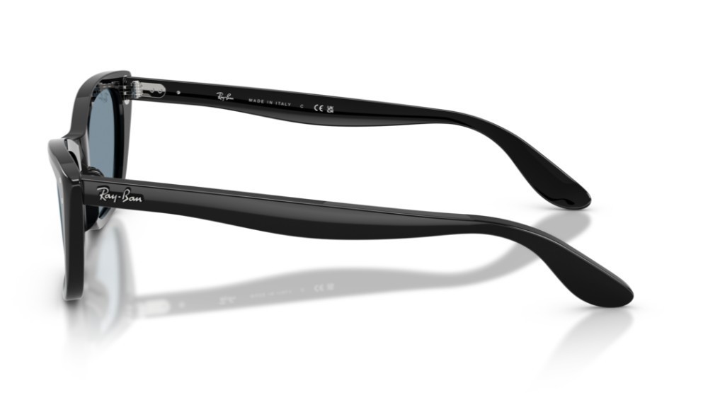 Ray Ban 2299 Lady Burbank 52 901/R5 Sunglasses Black/Blue | eBay