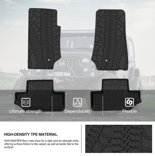 2007-2013 Jeep Wrangler 2 Door Front Floor Mats Set MOPAR GENUINE OEM BRAND NEW - 第 6/7 張圖片