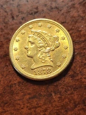 1878 Liberty 2 1/2 gold coin, quarter eagle, Philadelphia     inv10    e231mi