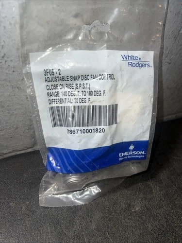 White-Rodgers 3F05-2 Adjustable Snap Disc Fan Control Range 140F-180F