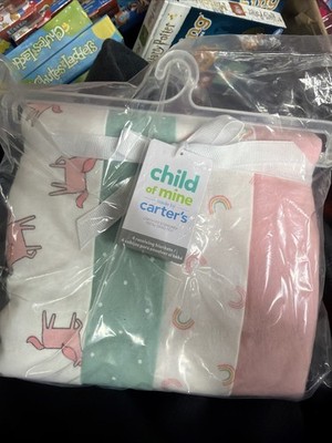 Carter's Receiving Blankets 4 Pack Child Of Mine Multi Color 30 x 30 Inch