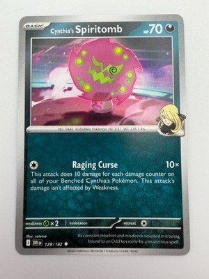#129/182 Cynthia's Spiritomb Normal Uncommon Pokémon Destined Rivals English NM
