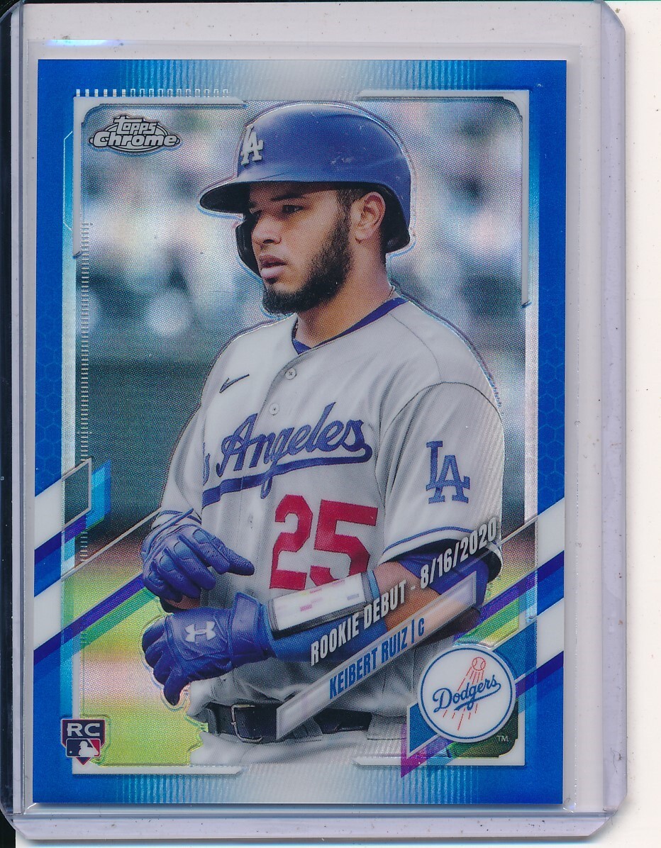 KEIBERT RUIZ 2021 TOPPS CHROME UPDATE BLUE REFRACTOR DEBUT RC 082/199