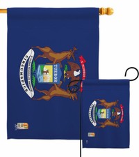 Michigan Garden Flag Americana States Decorative Small Gift Yard House Banner