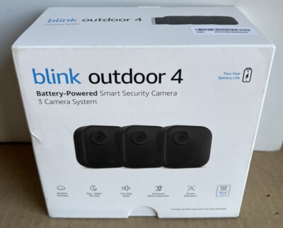 NEW SEALED Blink Outdoor 4 Wire-Free Smart Security 3 Camera System Kit 4th Gen