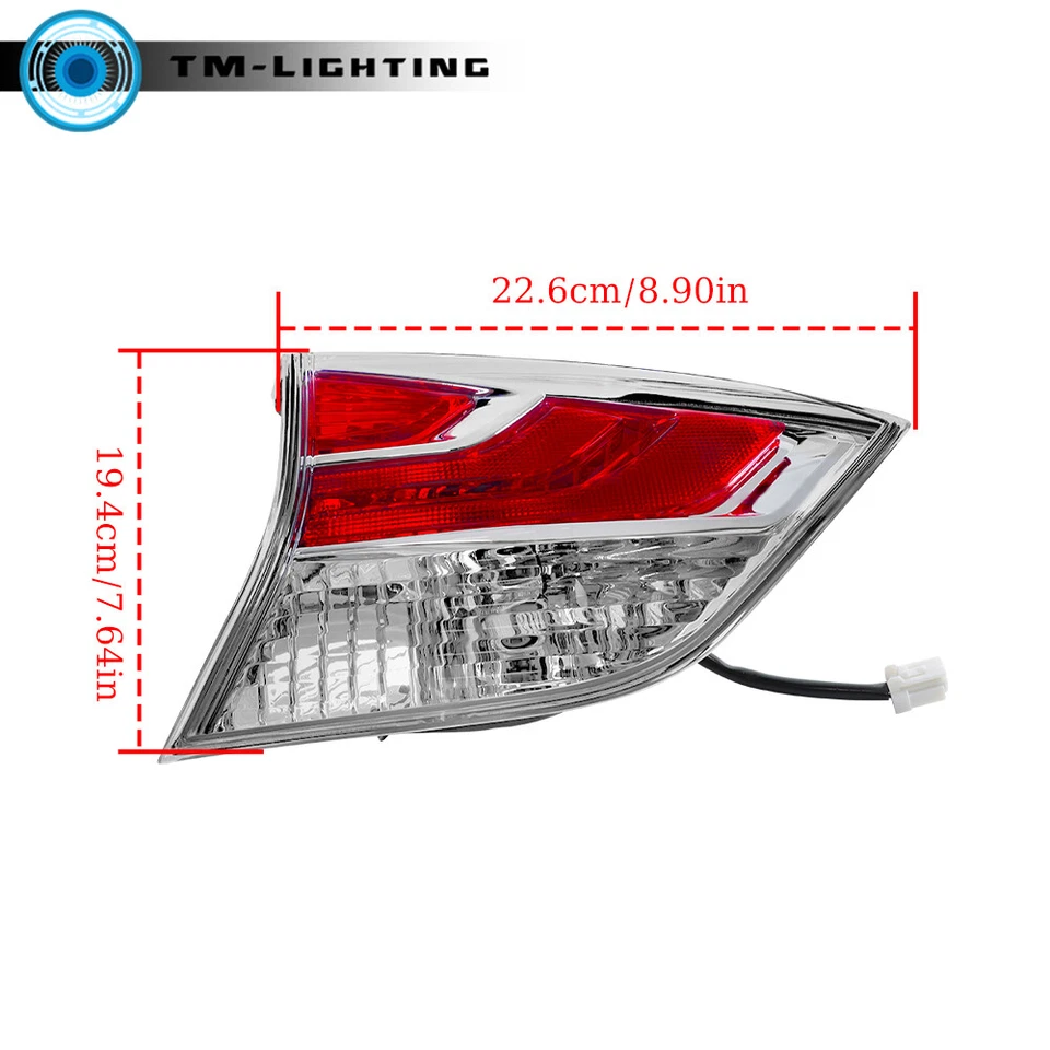 Luz trasera LED interior izquierda lado del conductor para Nissan Rogue 2014 2015 2016 Foto 3 de 4