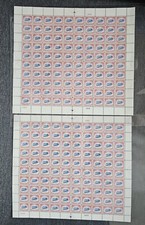 2 1918 U.S. #G3-C3a Inverted Jenny Full Sheets USPS Reproduction with Variations