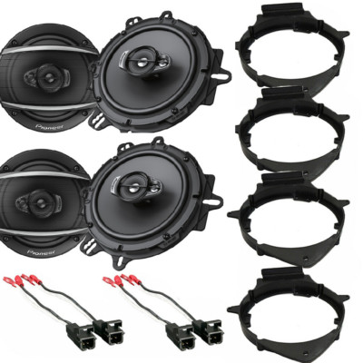 Pioneer TS-A1670F CAR Truck Front & Rear Door Speakers W/Install Kits