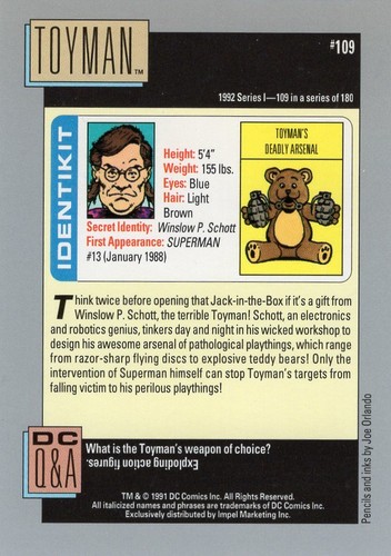 1991 DC Comics Impel Cosmic Cards Single Cards, You Pick, Finish your set! - Picture 217 of 351
